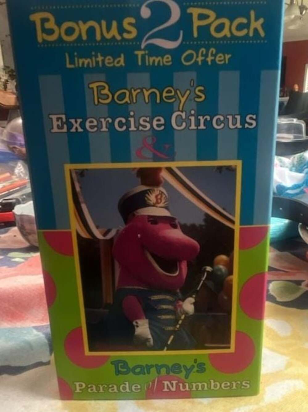 Barney's Exercise Circus & Barney's Parade of Numbers Bonus 2 Pack VHS